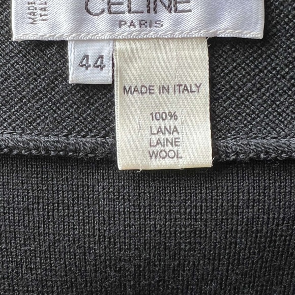 CELINE Paris Black Wool Knit Skirt - Picture 3 of 6